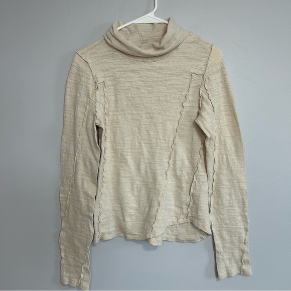 Free People We The Free Ivory Cream Turtleneck Sweater Women’s Size Medium - Picture 1 of 5